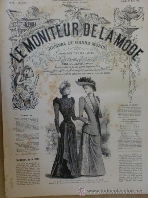 Collection Magazines and Newspapers: REVISTA LE MONITEUR DE LA MODE. A&Ntilde;O 48. N&ordm; 11. PARIS. 15 MARZO 1890. VER DESCRIPCION.