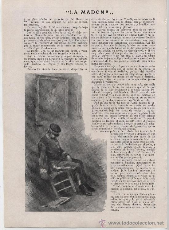 Coleccionismo de revistas y peri&oacute;dicos: La Madona / cuento de Ulises Bidon Villar con dibujos de Regidor - 1913
