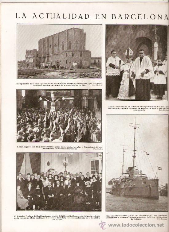 Coleccionismo de revistas y peri&oacute;dicos: A&Ntilde;O 1924 ELECTRIFICACION PUERTO DE PAJARES BUSDONGO OVIEDO PARROQUIA SAN PACIANO SETMANA TRAGICA