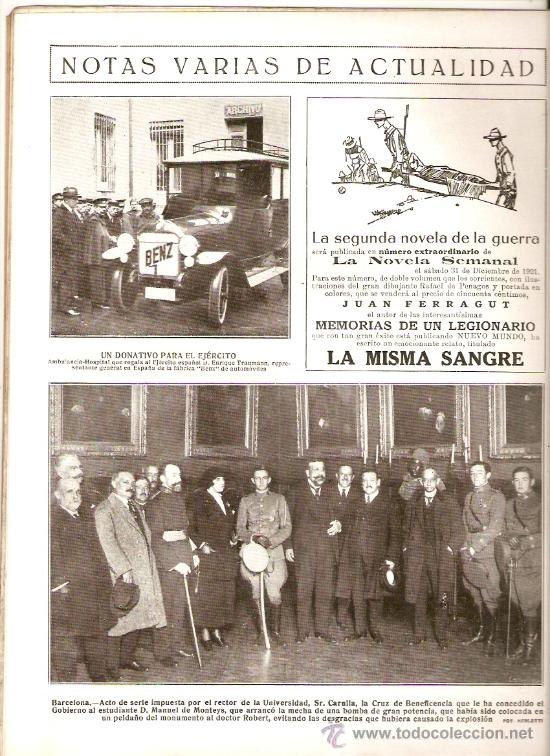 Collection Magazines and Newspapers: A&Ntilde;O 1921 AGRICULTURA SANCHEZDALP SEVILLA AMBULANCIA BENZ EIBAR  MONDRAGON GRANADA CASANOVA OBISPO
