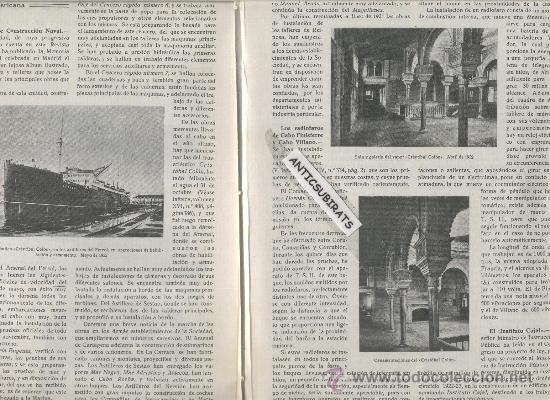 Coleccionismo de Revistas y Peri&oacute;dicos: IBERICA 1922 CONSTRUCCION NAVAL  FERROL TRASATLANTICO CRISTOBAL COLON FAROS CABO FINISTERRE VILLANO