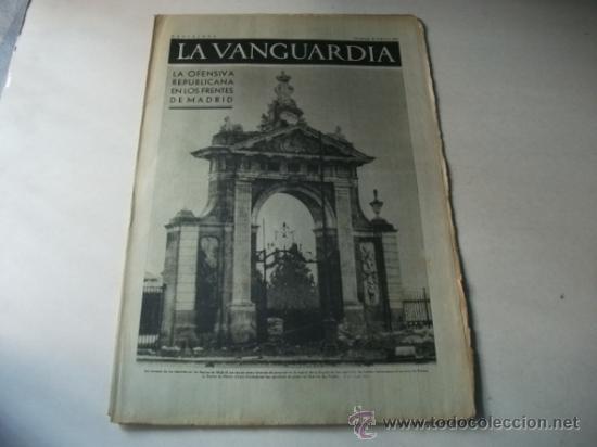 Collezionismo di Riviste e Giornali: LA VANGUARDIA &ndash; DIARIO Y NOTAS GR&Aacute;FICAS &ndash; GUERRA CIVIL 28/2/1937 &ndash; OFENSIVA REPUBLICANA EN MADRID