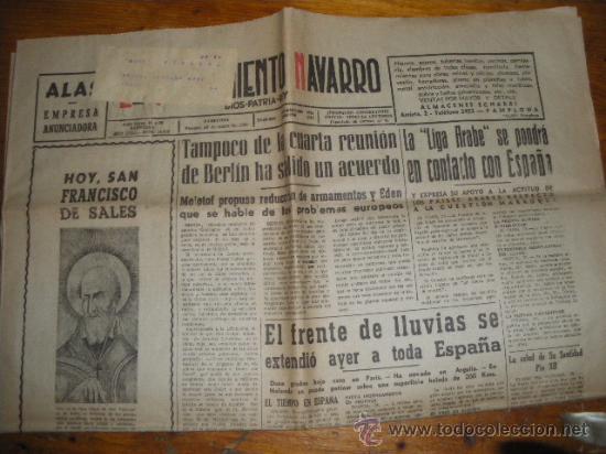 Collection Magazines and Newspapers: PENSAMIENTO NAVARRO, DIOS PATRIA REY. 29 DE ENERO 1954.