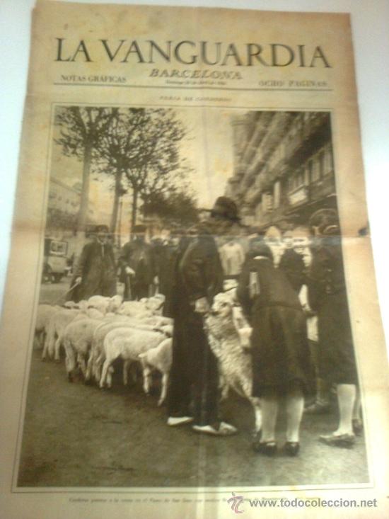 Coleccionismo de Revistas y Peri&oacute;dicos: Feria de corderos. La Semana Santa en Barcelona. La Vanguardia 20 abril 1930. 4 p.