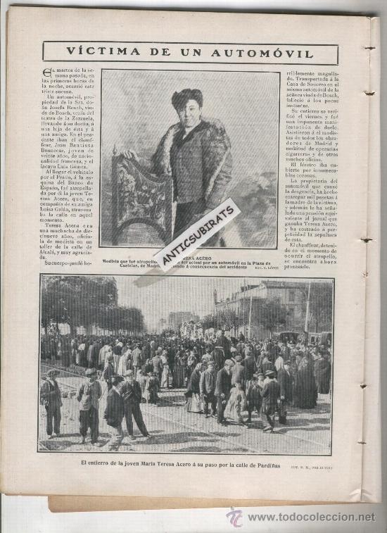 Coleccionismo de Revistas y Peri&oacute;dicos: REVISTA A&Ntilde;O 1907 FOTO CALLE PARDI&Ntilde;AS MADRID CASTELLTERSOL BERGA SOLSONA PUIGCERDA LA BISBAL OLOT VIC