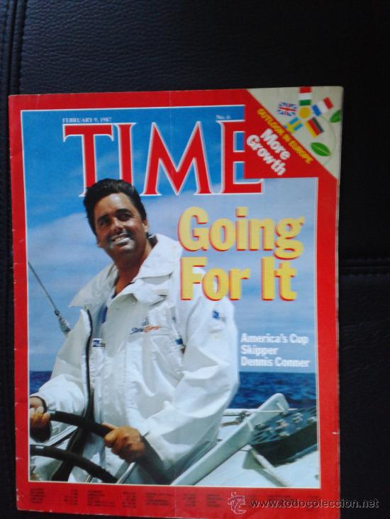 Collection Magazines and Newspapers: revista Time portada dedica a skipper Copa Am&eacute;rica vela yate navegaci&oacute;n