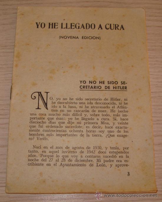 Coleccionismo de Revistas y Peri&oacute;dicos: YO HE LLEGADO A CURA PROPAGANDA REVISTA CATOLICA MADRID