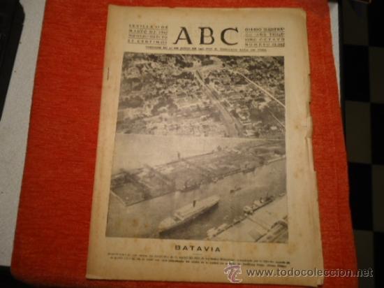 Coleccionismo de Revistas y Peri&oacute;dicos: DIARIO ABC SEGUNDA GUERRA MUNDIAL, BATAVIA, 15 MARZO 1942