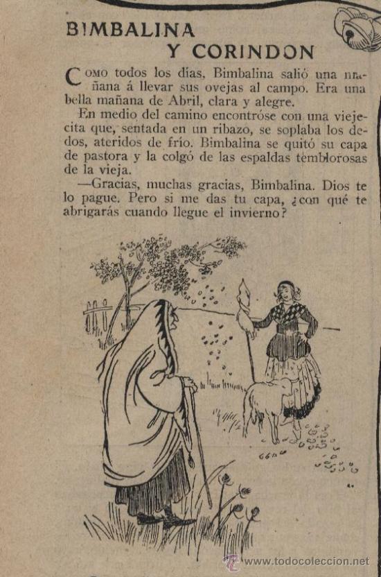 Collection Magazines and Newspapers: Bimbalina y Corind&oacute;n / cuento de Jerome Doucet  - 1908