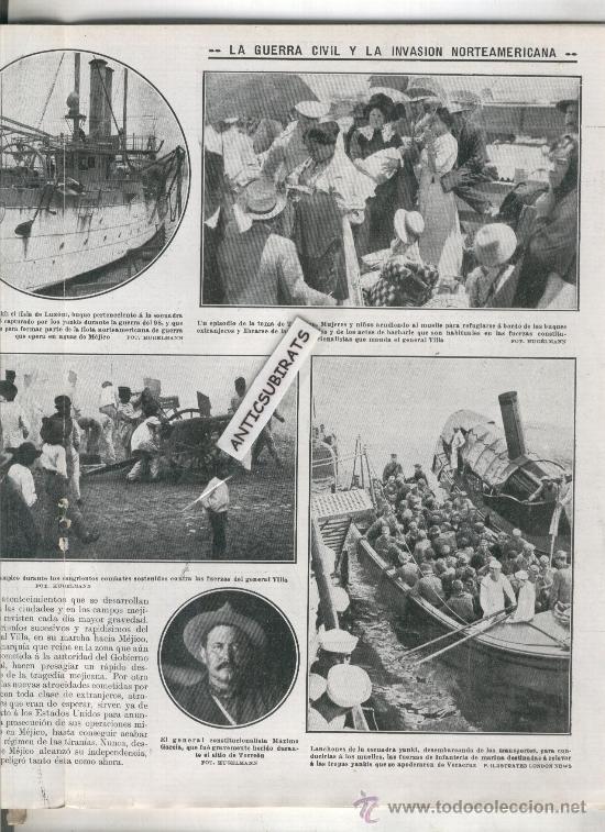 Colecionismo de Revistas e Jornais: REVISTA A&Ntilde;O 1914 GUERRA EN MEJICO MEXICO INVASION DE ESTADOS UNIDOS MU&Ntilde;ECOS MU&Ntilde;ECAS JUGUETES
