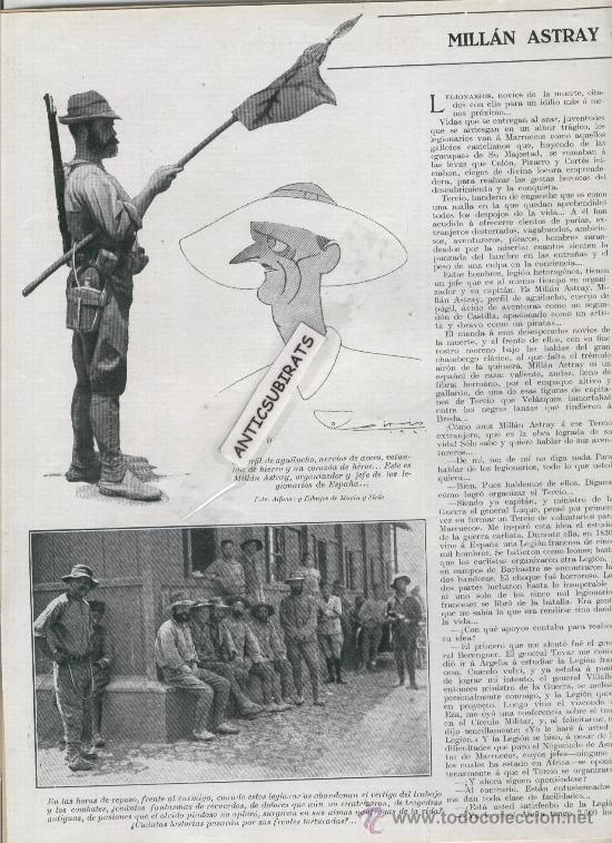 Coleccionismo de revistas y peri&oacute;dicos: REVISTA 1921 LA LEGION NOVIOS DE LA MUERTE MILLAN ASTRAY GENERAL O'DONNELL PRIM MELILLA ABD-EL-KADER