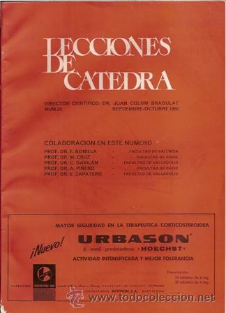Coleccionismo de Revistas y Peri&oacute;dicos: Lecciones de C&aacute;tedra n&ordm; 29, septiembre octubre 1960