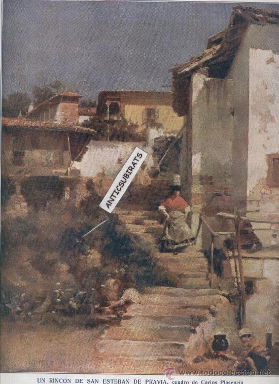 Collectionnisme de Revues et Journaux: REVISTA A&Ntilde;O 1919 SAN ESTEBAN DE PRAVIA CARLOS PLASENCIA  PINTOR CONTEMPORANEO LOS ALABARDEROS
