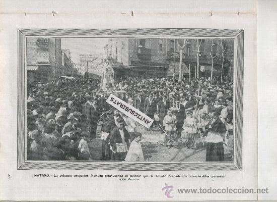 Collectionnisme de Revues et Journaux: REVISTA A&Ntilde;O 1913 FOTOS ANTIGUAS DE MATARO ESPATADANITZARIS EN MIRAVALLES SANTA COLOMA DE FARNES