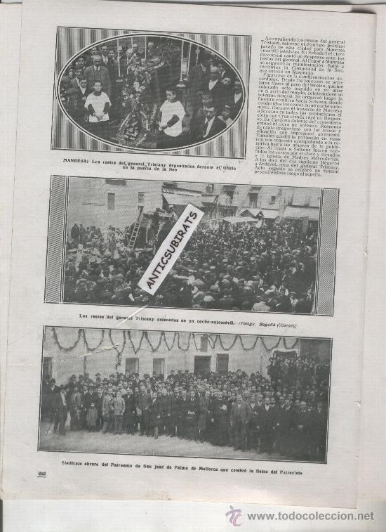 Coleccionismo de Revistas y Peri&oacute;dicos: REVISTA A&Ntilde;O 1913 GENERAL TRISTANY EN LA SEU DE MANRESA DOS RIUS DOSRIUS JACINTO BENAVENTE EN PORTA C