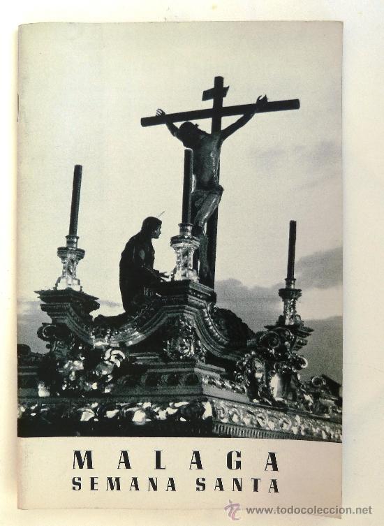 Coleccionismo de Revistas y Peri&oacute;dicos: SEMANA SANTA DE MALAGA. AGRUPACION DE COFRADIAS 1966. LIBRITO DE 14 HOJAS.