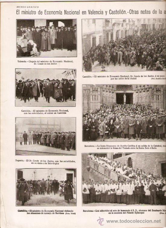 Colecionismo de Revistas e Jornais: A&Ntilde;O 1929 CASTELLON BURRIANA BARCELONA SEMINARIO MAYOR LINBERGH SEVILLA BATALLON INFANTIL LINCOLN