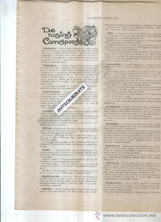 Colecionismo de Revistas e Jornais: REVISTA AN 1906 EL TEATRE A PORRERA EL VENDRELL SANT CELONI ALPENS BADALONA LA BISBAL BANYOLES TREMP