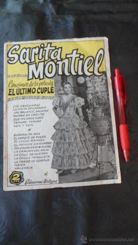 Coleccionismo de revistas y peri&oacute;dicos: SARA MONTIEL en un CANCIONERO de Ediciones Bistagne +++ A&Ntilde;OS 60 +++ RARO