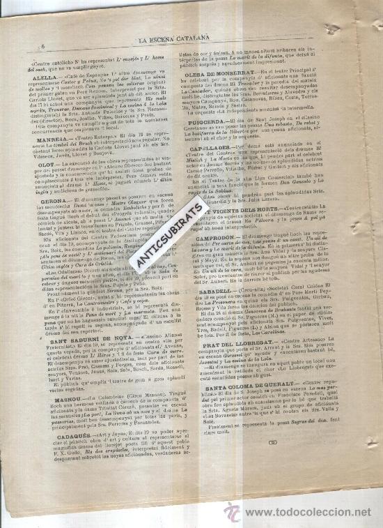 Coleccionismo de revistas y peri&oacute;dicos: REVISTA ANY 1907 EL TEATRE A CATLLAR ALELLA CADAQUES SANTA COLOMA DE QUERALT CAMPRODON PUIGCERDA