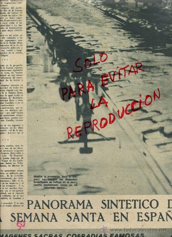 Coleccionismo de Revistas y Peri&oacute;dicos: SEVILLA 1951 SEMANA SANTA 2 HOJAS REVISTA
