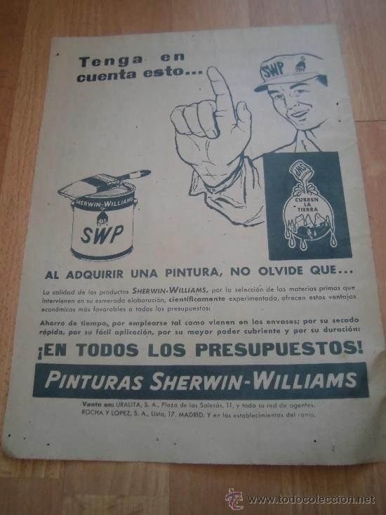 Coleccionismo de revistas y peri&oacute;dicos: PUBLICIDAD PINTURAS SHERWIN-WILLIAMS/CUANDO ZORRILLA PLAGIO A ESPRONCEDA  HOJA DE REVISTA ABC 1946