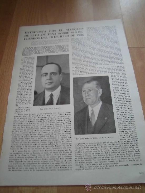 Coleccionismo de Revistas y Peri&oacute;dicos: ENTREVISTA MARQUES LUCA DE TENA SOBRE SUS RECUEHOJA DE REVISTA MEDIO SIGLO EN LA COLECCION  ABC 1955