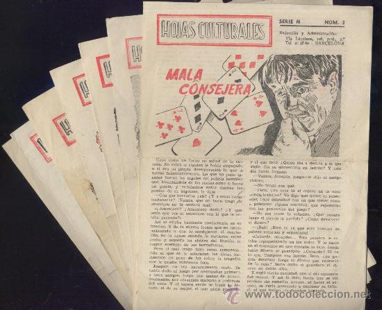 Coleccionismo de Revistas y Peri&oacute;dicos: LOTE 7 *HOJAS CULTURALES* BARCELONA, DIFERENTES, SERIES &Ntilde; y L - A&Ntilde;O 1958