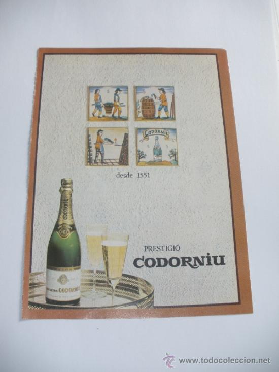 Coleccionismo de revistas y peri&oacute;dicos: ANUNCIO PUBLICIDAD CODORNIU (A&Ntilde;O 1973)