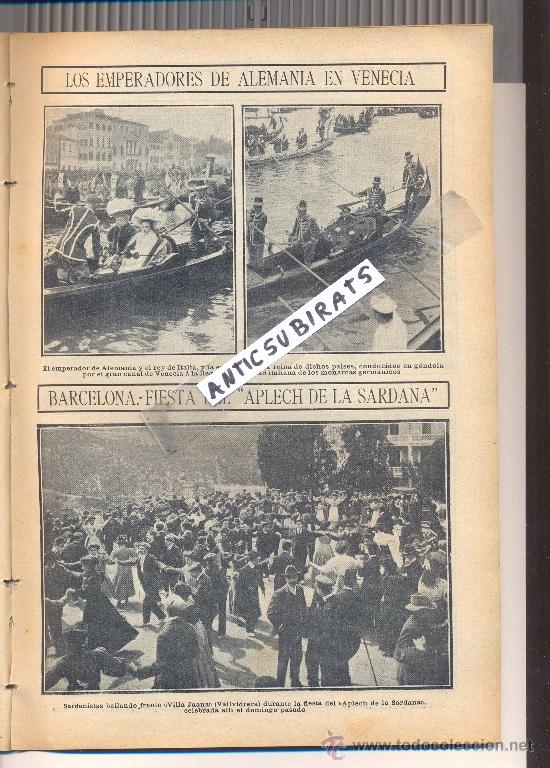 Coleccionismo de Revistas y Peri&oacute;dicos: REVISTA A&Ntilde;O 1908 VALLVIDRERA VILA JOANA VILLA JUANA ORFEON GALLEGO DE LUGO MITIN ANARQUISTA