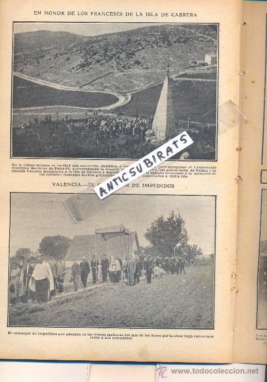 Collezionismo di Riviste e Giornali: REVISTA A&Ntilde;O 1908 MANIFESTACION 1 DE MAYO RARISIMA FOTO DE LA ISLA DE CABRERA