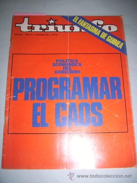 Sammeln von Zeitschriften und Zeitungen: TRIUNFO. A&ntilde;o XXXI ; N&ordm; 718 ; 30 octubre 1976