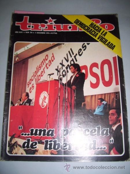 Collezionismo di Riviste e Giornali: TRIUNFO. A&ntilde;o XXXI ; N&ordm; 724 ; 11 diciembre 1976