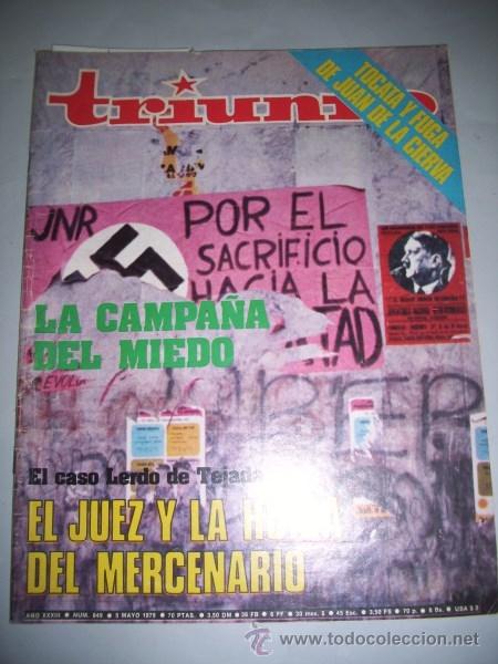 Collezionismo di Riviste e Giornali: TRIUNFO. A&ntilde;o XXXIII ; N&ordm; 849 ; 5 mayo 1979