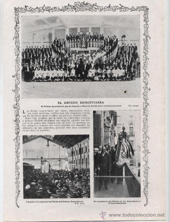Coleccionismo de Revistas y Peri&oacute;dicos: El Orfe&oacute;n Donostiarra en Madrid - 1912