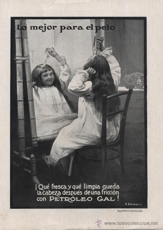 Coleccionismo de Revistas y Peri&oacute;dicos: Publicidad Petr&oacute;leo Gal / dibujo de A. Ehrmann - 1912