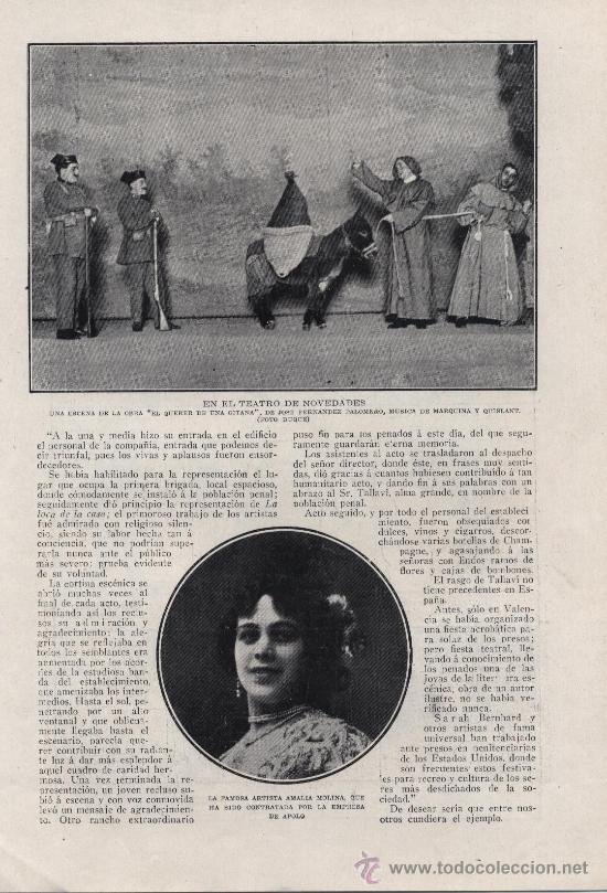 Coleccionismo de revistas y peri&oacute;dicos: * TEATRO * Eduardo Marquina, Amalia Molina, obra Las Flores de Arag&oacute;n - 1914