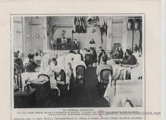 Coleccionismo de Revistas y Peri&oacute;dicos: * I GUERRA MUNDIAL * H&uacute;sares austr&iacute;acos, hospital en el hotel Lutetia, mortero Skoda  - 1915
