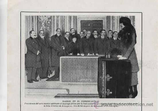 Coleccionismo de Revistas y Peri&oacute;dicos: * MADRID * Srta. Cristina de Arteaga, hija de los duques del Infantado en el Conservatorio - 1921