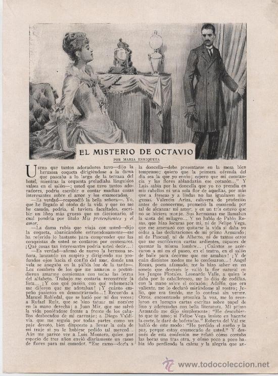 Collezionismo di Riviste e Giornali: El misterio de Octavio / cuento de Mar&iacute;a Enriqueta con dibujos de Lozano Sidro- 1921