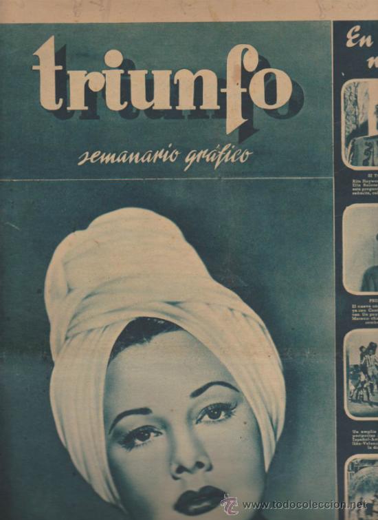 Collezionismo di Riviste e Giornali: Triunfo n&ordm; 45. 7 de Diciembre de 1946. Mar&iacute;a Montez en portada.
