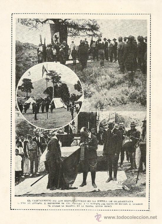 Colecionismo de Revistas e Jornais: * ESCUTISMO * SCOUTS * Campamento de los exploradores en la sierra de Guadarrama   - 1922