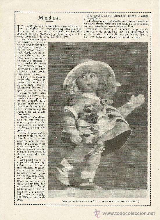 Collection Magazines and Newspapers: * MODA * ( para mu&ntilde;ecas) - 1924