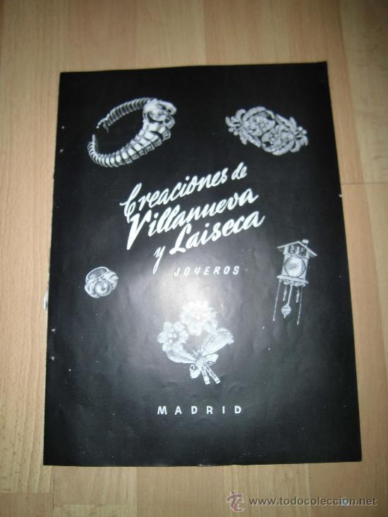 Coleccionismo de Revistas y Peri&oacute;dicos: PUBLICIDAD VILLANUEVA Y LAISECA JOYEROS/PALOMA MENENDEZ DE VIGO Y DELHOJA DE REVISTA LUNA Y SOL 1948