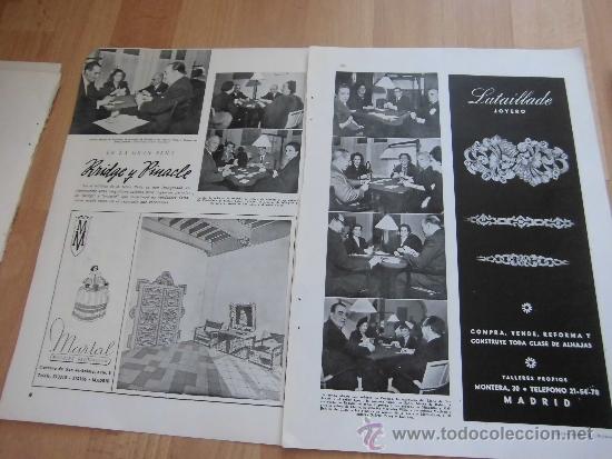 Coleccionismo de revistas y peri&oacute;dicos: EN LA GRAN PE&Ntilde;A  BRIDGE Y PINACLE/LATAILLADE JOYEROS  2 HOJAS DE REVISTA LUNA Y SOL 1948