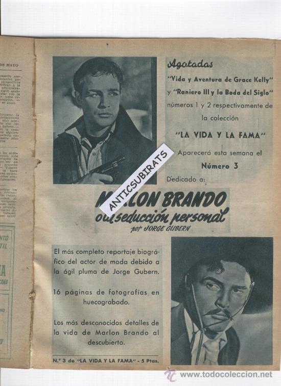 Coleccionismo de Revistas y Peri&oacute;dicos: REVISTA A&Ntilde;O 1956 MARLON BRANDO O LA SEDUCCION PERSONAL LA VENTA DE NINOS BEBE EN ESTADOS UNIDOS