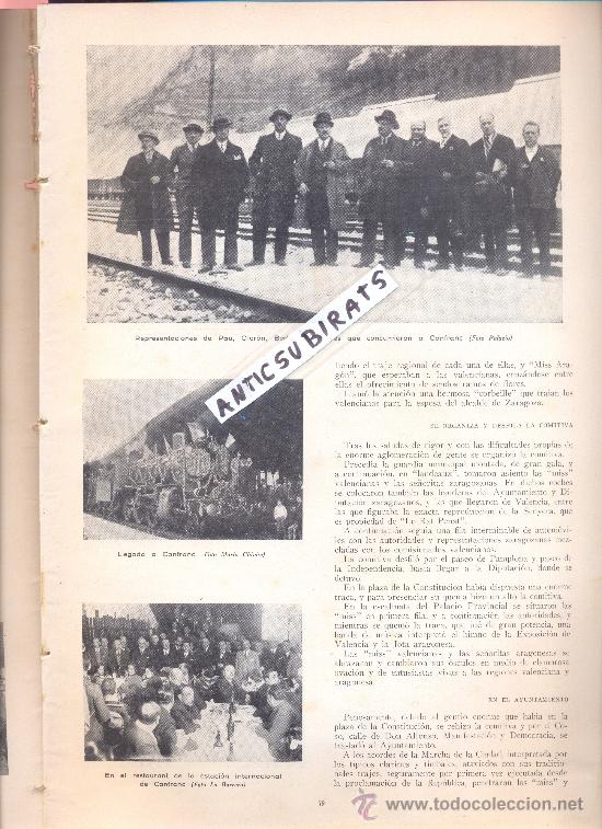 Collectionnisme de Revues et Journaux: REVISTA A&Ntilde;O 1933 FERROCARRIL TRANSPIRENAICO CANFRANC ZUERA CARTUJA DE AULA DEI PINTURAS DE GOYA
