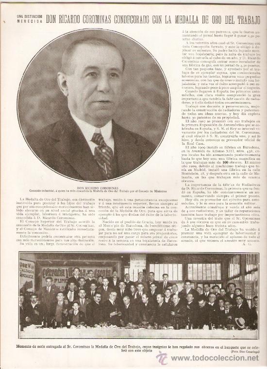 Collectionnisme de Revues et Journaux: A&Ntilde;O1927 EXPOSICION PAJAROS BARCELONA RICARDO COROMINAS ASOCIACION EMPLEADOS Y OBREROS FERROCARRILES