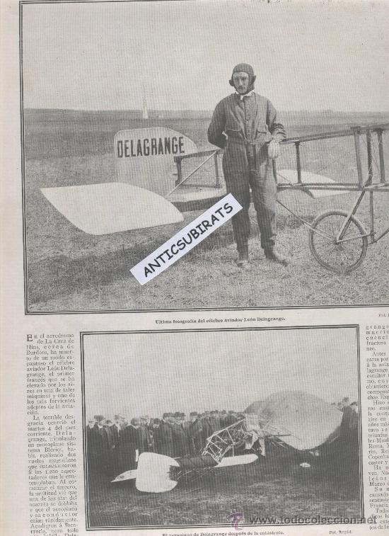 Coleccionismo de Revistas y Peri&oacute;dicos: 1910 FUTBOL DEL HUELVA CONDE SANTIAGO DE G&Uuml;ELL MARQUES DE SANTA ISABEL MUERTE AVIADOR DELAGRANGE