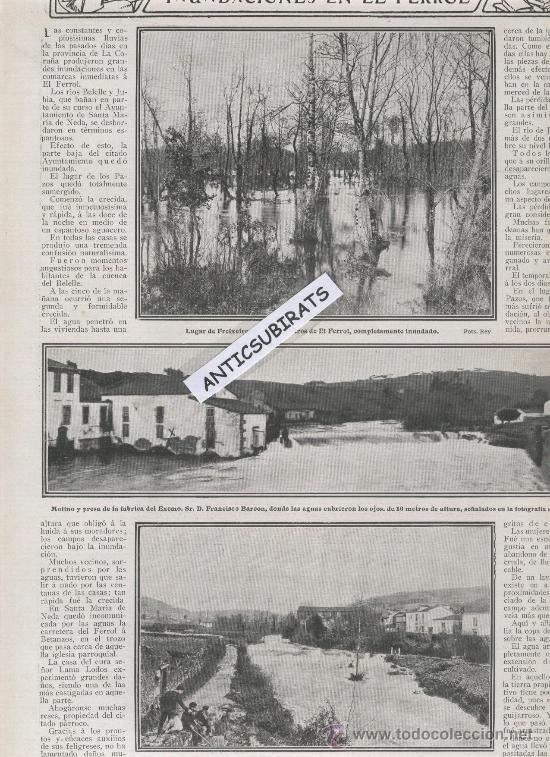 Coleccionismo de revistas y peri&oacute;dicos: REVISTA A&Ntilde;O 1910 RAFAEL ALTAMIRA INUNDACIONES EN FREIXEIRO EL FERROL BRIGADA HUSARES DE MELILLA
